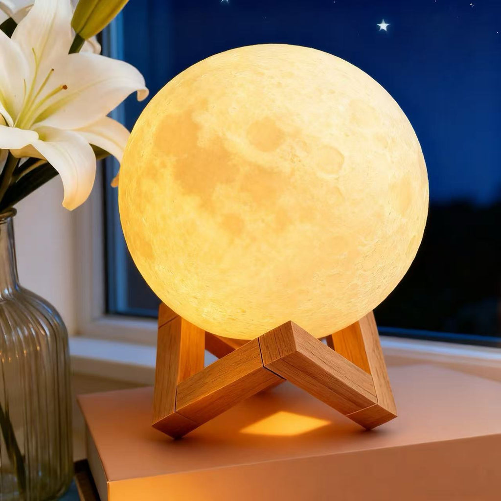 Rechargeable Moon Night Light with Touch Control