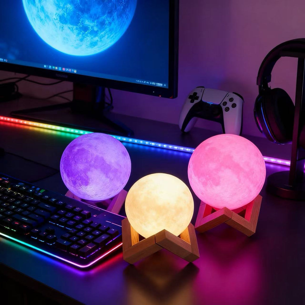 Rechargeable Moon Night Light with Touch Control