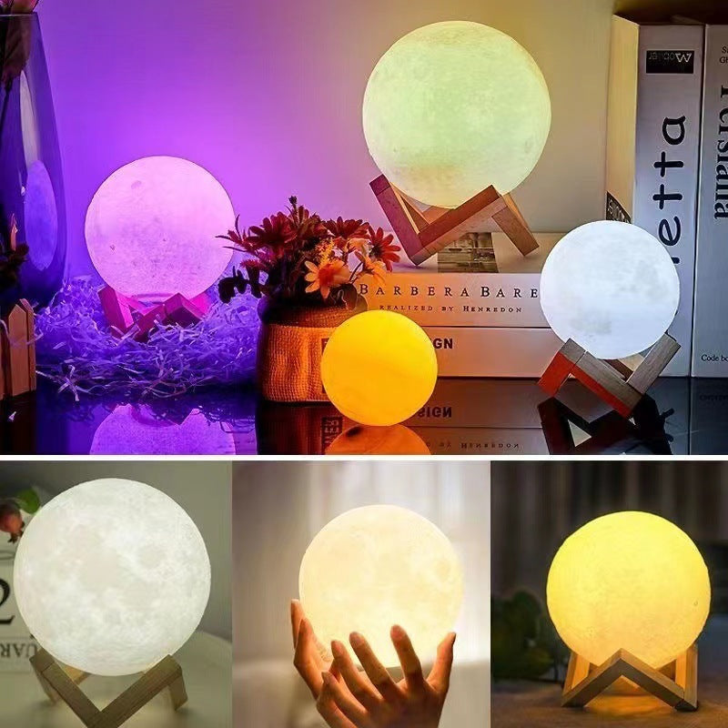 Rechargeable Moon Night Light with Touch Control